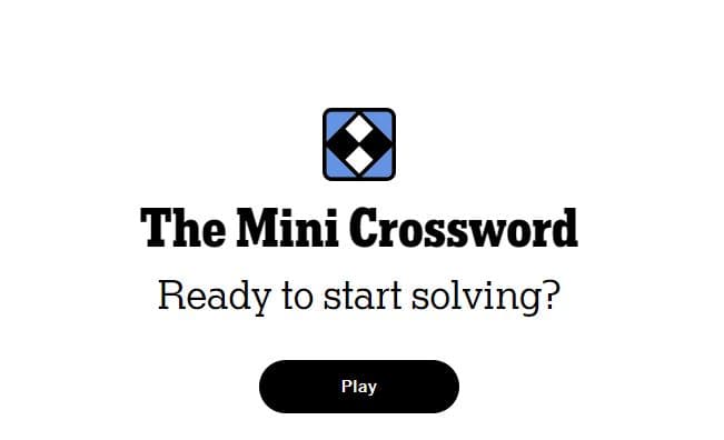 NYT Mini Crossword answers