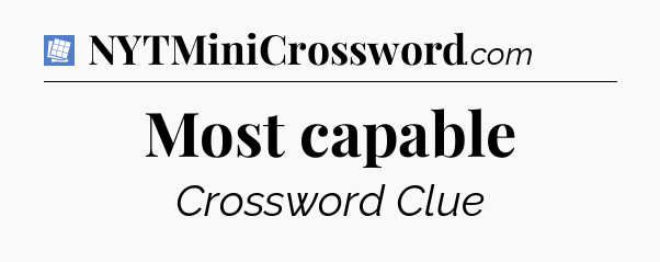 Most capable Puzzle Page Crossword Clue