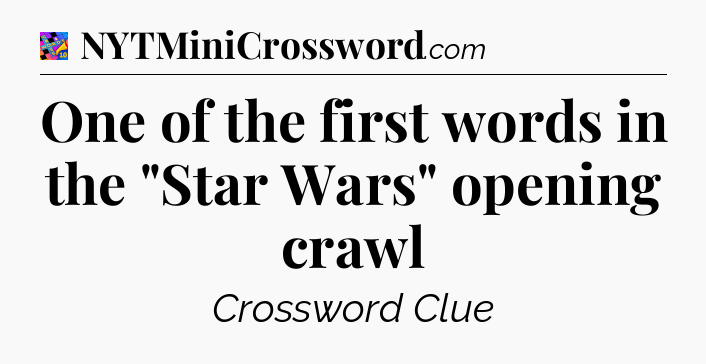 One of the first words in the 