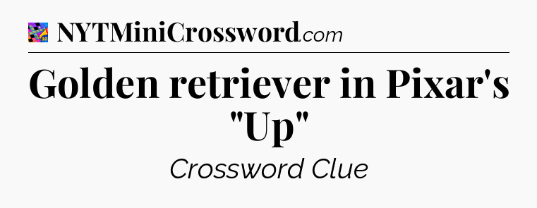 Golden retriever in Pixar's 