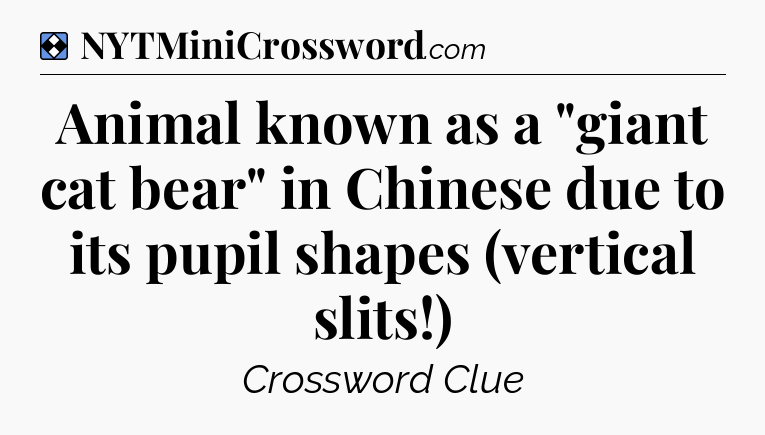 Solution: Animal known as a 