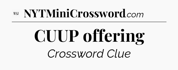 CUUP offering - WSJ Crossword
