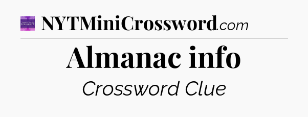Almanac info - Thomas Joseph Crossword