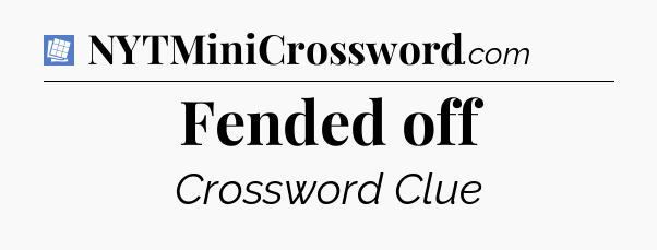 Fended off Puzzle Page Crossword Clue