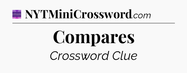 Compares - Thomas Joseph Crossword