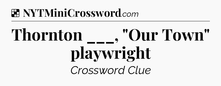 Solution: Thornton ___, 