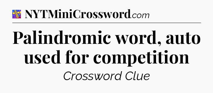 Palindromic word, auto used for competition Codycross