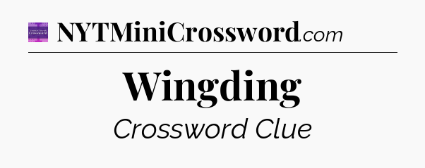 Wingding - Thomas Joseph Crossword