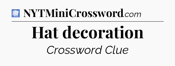 Hat decoration Puzzle Page Crossword Clue