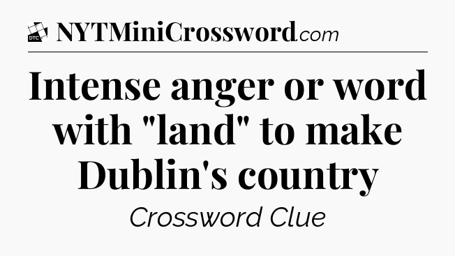 Intense anger or word with 