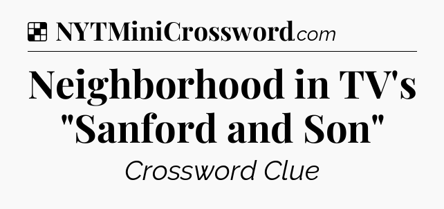 Solution: Neighborhood in TV's 