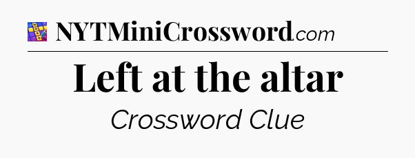 Left at the altar Codycross