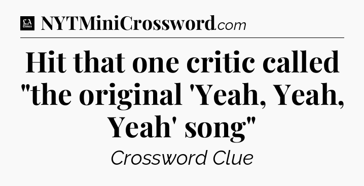 Hit that one critic called 