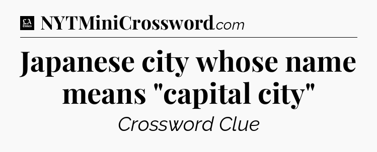 Japanese city whose name means 