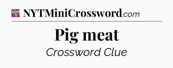 Pig meat Codycross