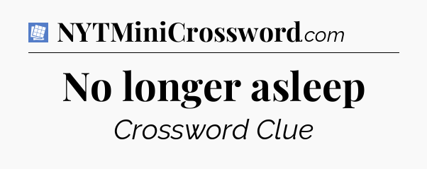 No longer asleep Puzzle Page Crossword Clue