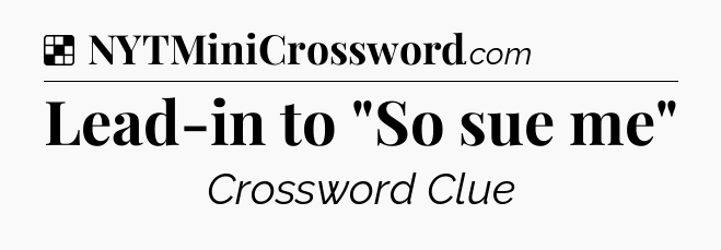 Solution: Lead-in to 