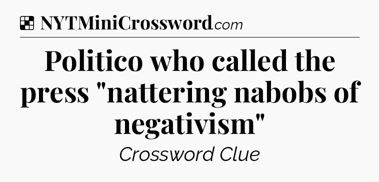 Solution: Politico who called the press 