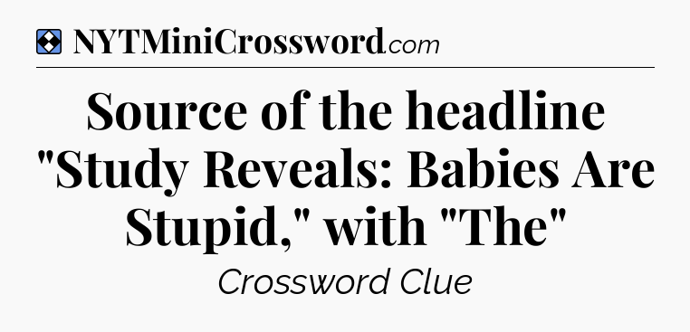 Solution: Source of the headline 