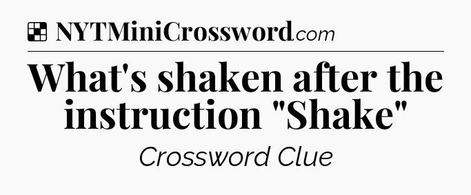 Solution: What's shaken after the instruction 