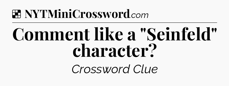 Solution: Comment like a 