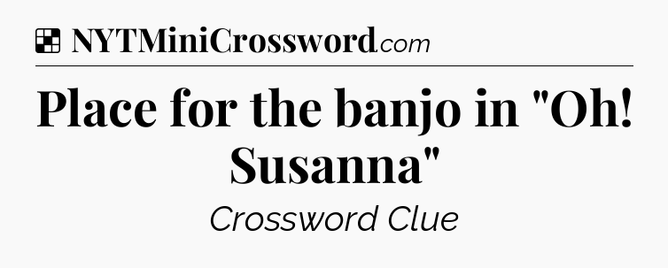 Solution: Place for the banjo in 