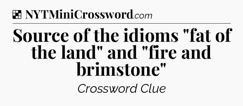 Solution: Source of the idioms 