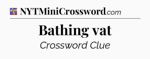 Bathing vat Codycross