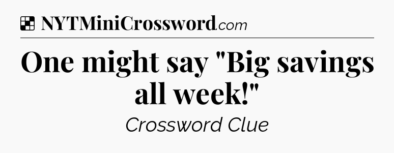 One might say 
