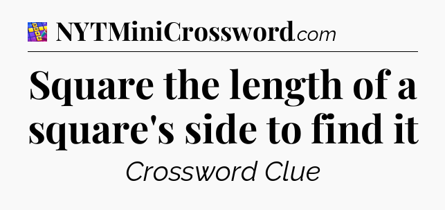 Square the length of a square's side to find it Codycross