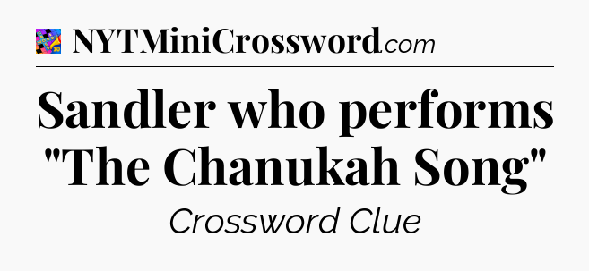 Sandler who performs 