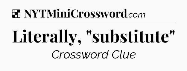 Solution: Literally, 