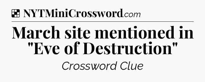 Solution: March site mentioned in 