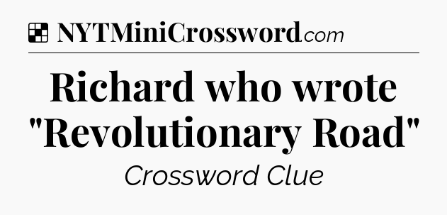 Solution: Richard who wrote 