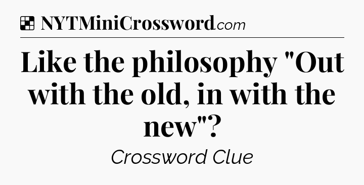 Solution: Like the philosophy 