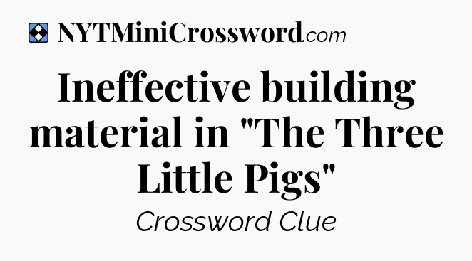 Solution: Ineffective building material in 