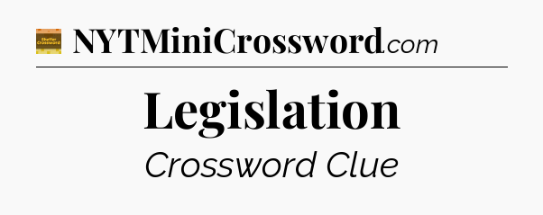 Legislation crossword clue Eugene Sheffer