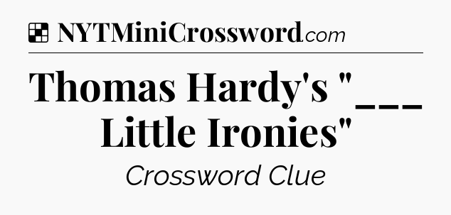 Solution: Thomas Hardy's 