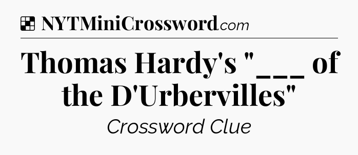 Solution: Thomas Hardy's 
