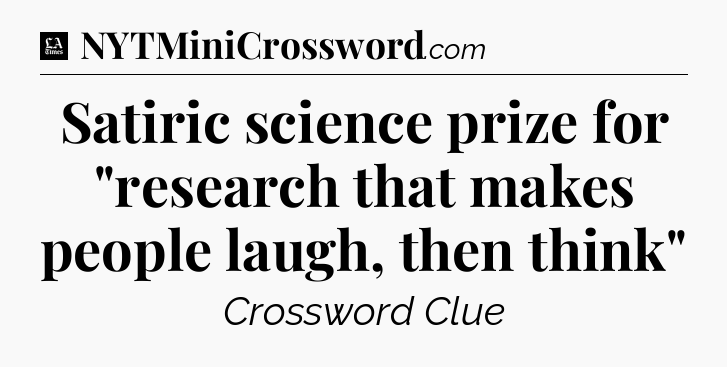 Satiric science prize for 
