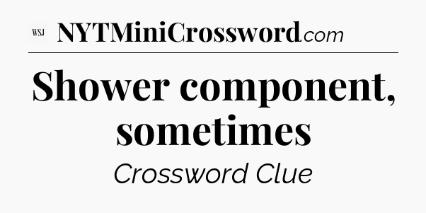 Shower component, sometimes - WSJ Crossword