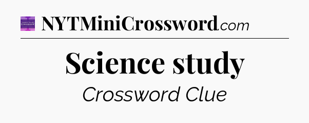 Science study - Thomas Joseph Crossword