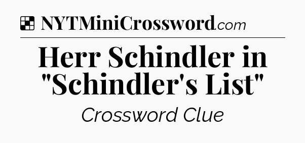 Solution: Herr Schindler in 