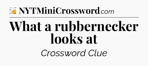 What a rubbernecker looks at - 7 Little Words