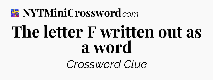 The letter F written out as a word Codycross