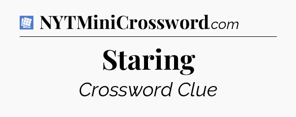 Staring Puzzle Page Crossword Clue
