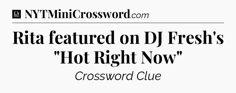 Rita featured on DJ Fresh's 