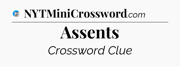 Assents Crossword Clue