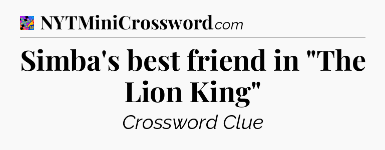 Simba's best friend in 