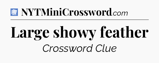 Large showy feather Puzzle Page Crossword Clue